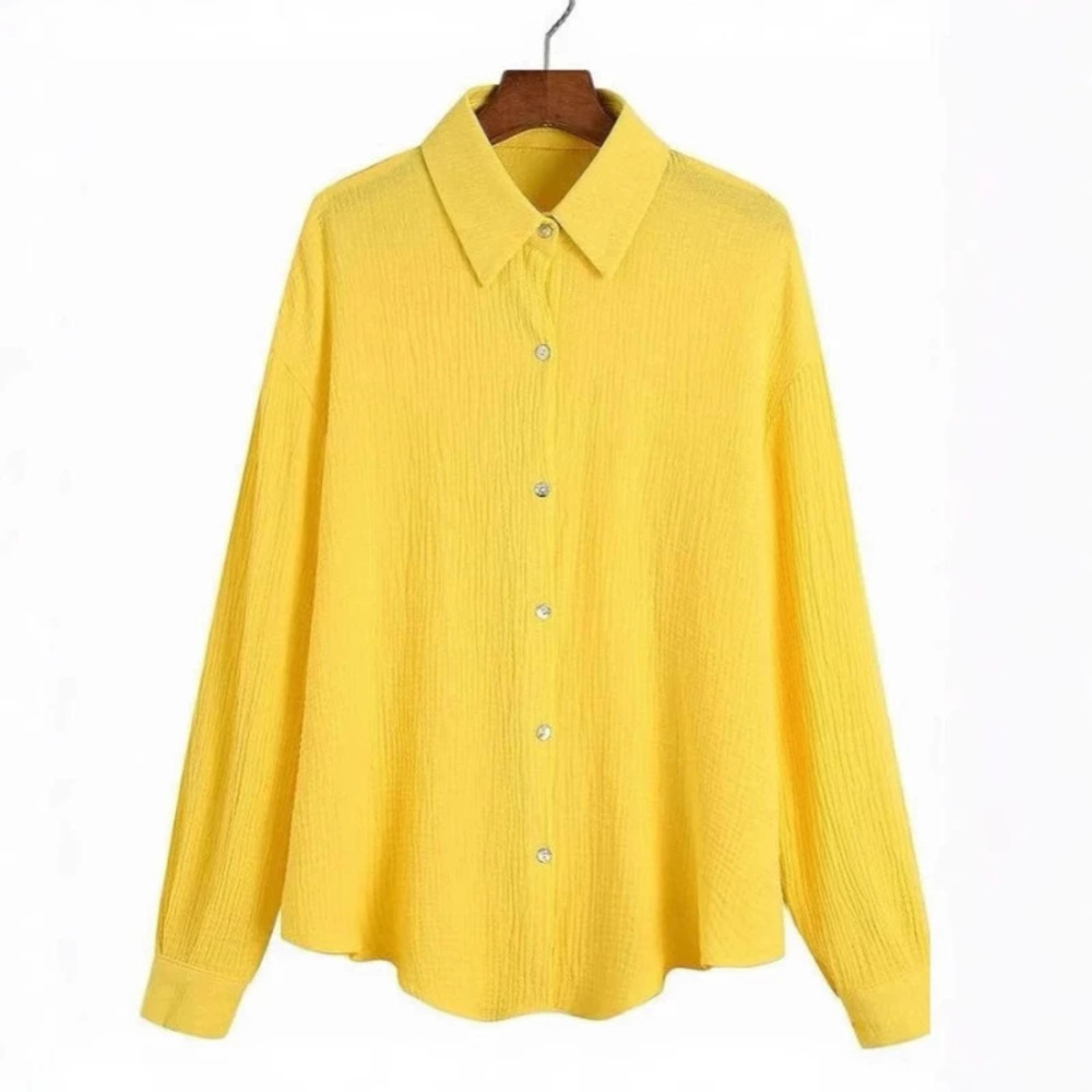 ZARA Chic Solid Color Loose Fit Blouse Women Autumn Winter